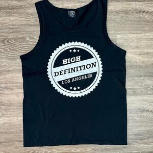 High Definition L.A. Black Bottle cap tank top Sz Large NWOT
